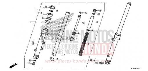 FRONT FORK NC750SAF de 2015
